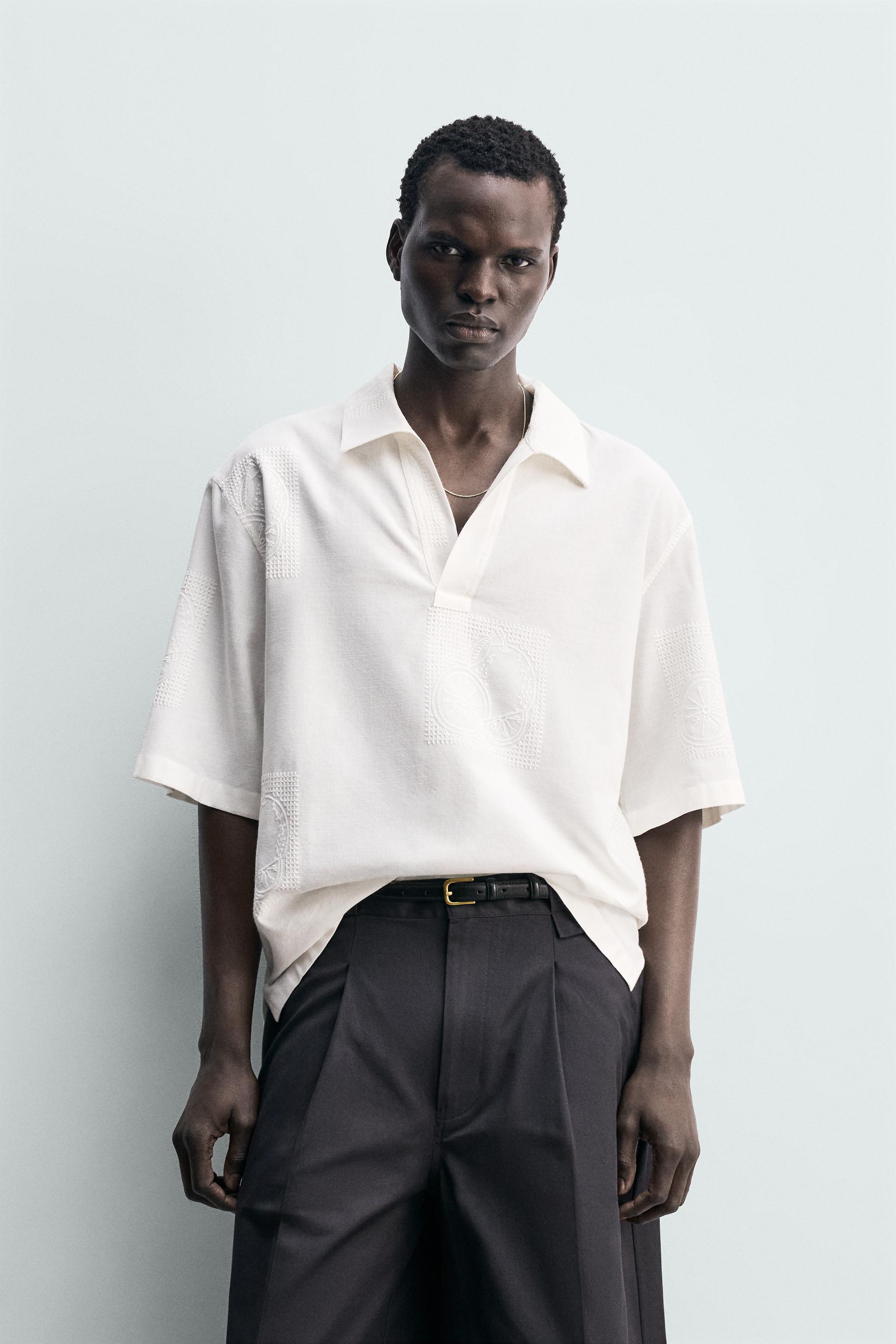 EMBROIDERED FRUIT POLO SHIRT